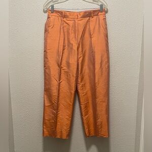 Peserico Women's Orange Dress Pants USA Size 10